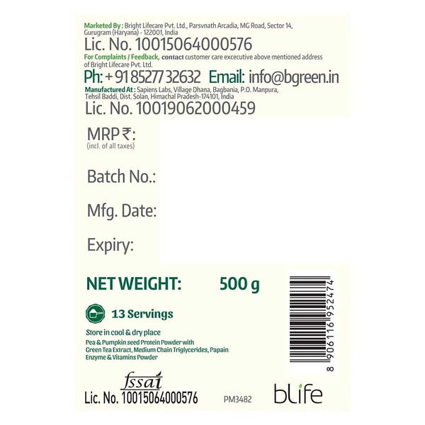 bGREEN Plant Protein (Jar)